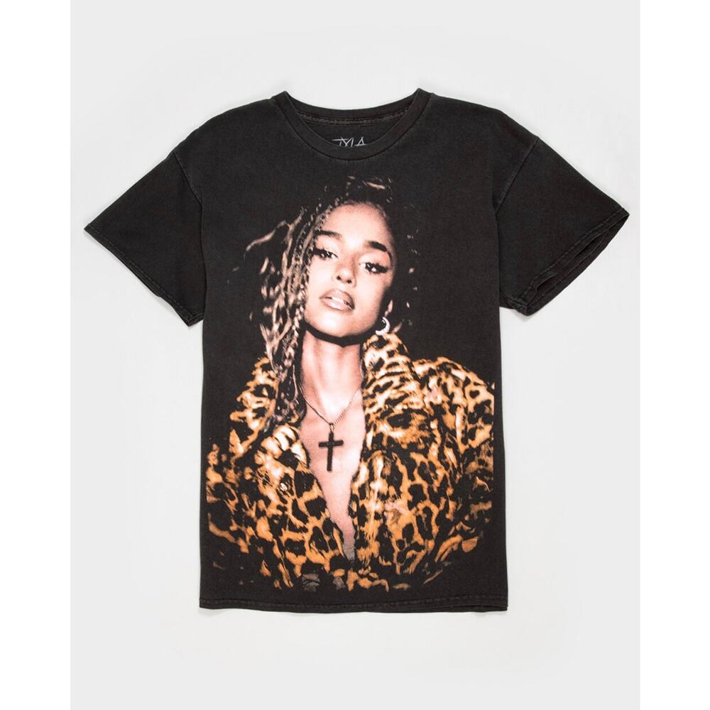 Tyla Blur Tee Unisex Gray T Shirt Size Large